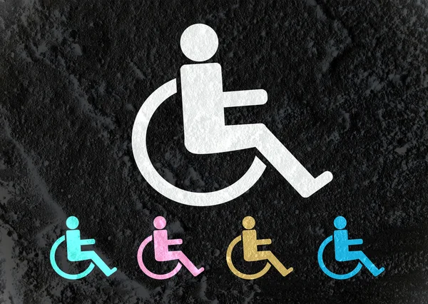 Restrooms for Wheelchair Handicap Icon design  and Pictogram  ic — Stock Photo, Image