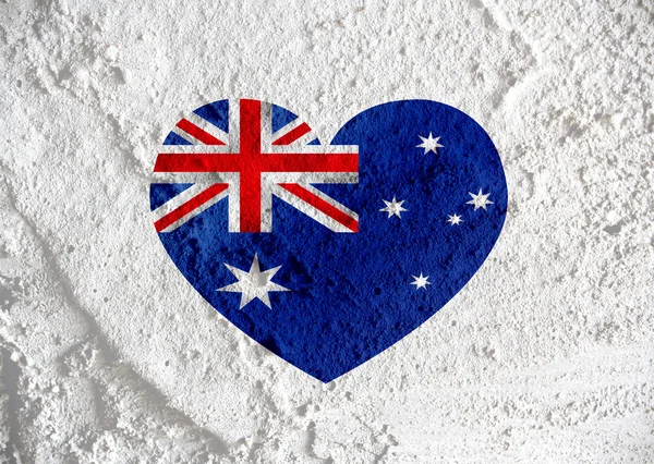 National flag of Australia themes idea design on wall texture ba — Stock Photo, Image