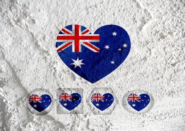 National flag of Australia themes idea design on wall texture ba — Stock Photo, Image