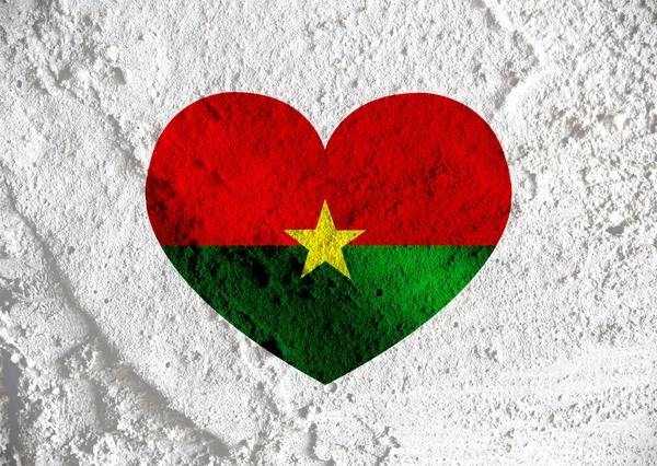 Burkina Faso bandiera temi idea design su sfondo texture parete — Foto Stock