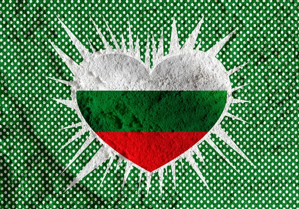 Bulgaria bandiera temi idea disegno su parete texture sfondo — Foto Stock