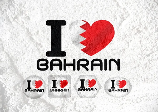 Bahrain flag themes idea design on wall texture background — Stock Photo, Image