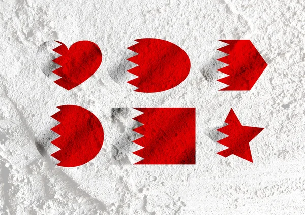 Bahrein bandiera temi idea design su parete texture sfondo — Foto Stock