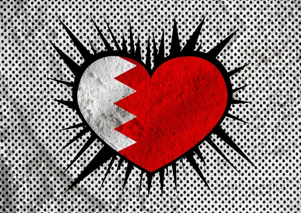 Bahrain bandeira temas ideia design na parede textura fundo — Fotografia de Stock