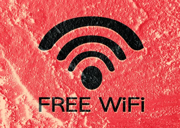 Wifi icons for business on wall texture background — Stock Photo, Image