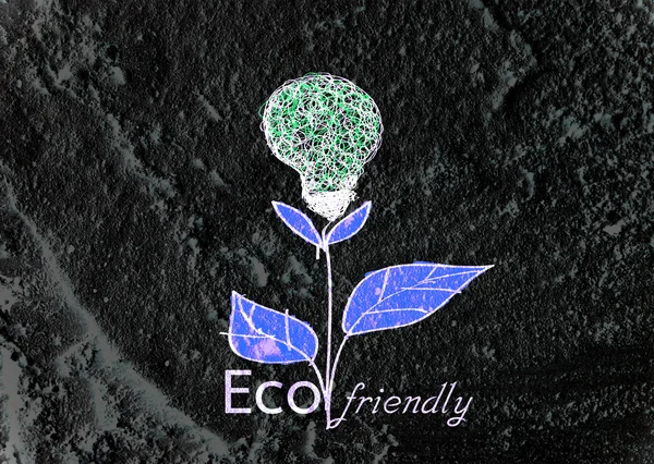 Eco friendly light bulb plant growing green and  eco energy conc — Stock Photo, Image