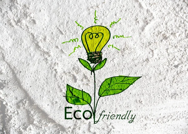 Eco friendly light bulb plant growing green and  eco energy conc — Stock Photo, Image