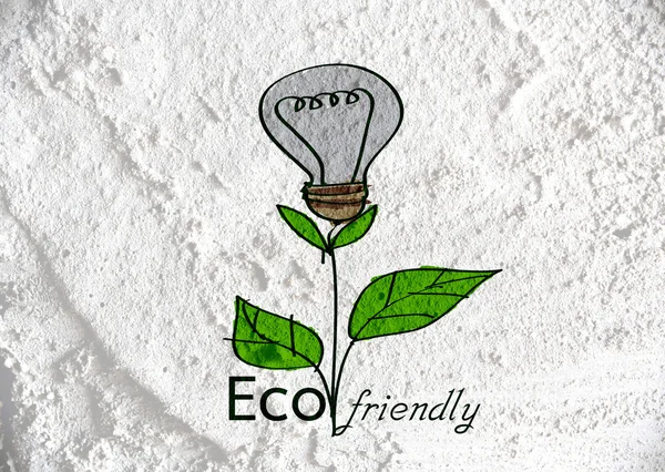 Lampadina eco-friendly pianta che cresce verde ed eco energia conc — Foto Stock