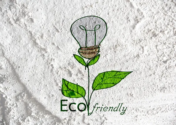 Eco ramah cahaya bola tanaman tumbuh hijau dan eco energi conc — Stok Foto