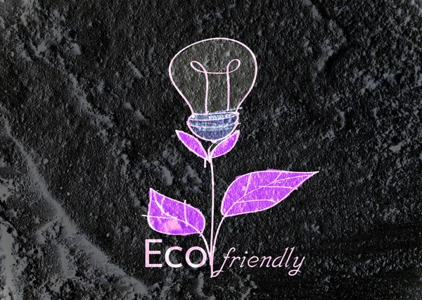 Eco friendly light bulb plant growing green and  eco energy conc — Stock Photo, Image