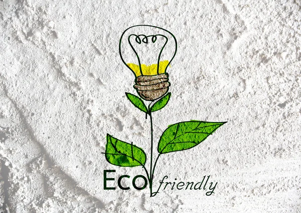 Planta de bombilla ecológica que crece verde y eco energía conc — Foto de Stock