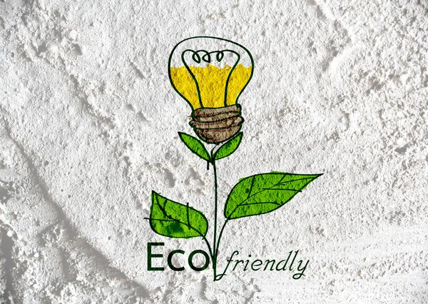 Eco friendly lampa växtodling grön och eco energi conc — Stockfoto