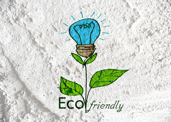 Eco vriendelijke gloeilamp plant groeit groen en eco energie conc — Stockfoto