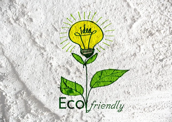 Eco vriendelijke gloeilamp plant groeit groen en eco energie conc — Stockfoto