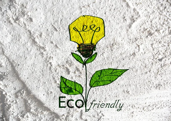 Eco friendly lampa växtodling grön och eco energi conc — Stockfoto