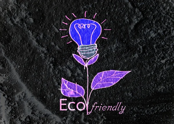 Eco friendly light bulb plant growing green and  eco energy conc — Stock Photo, Image