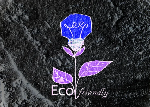 Eco friendly light bulb plant growing green and  eco energy conc — Stock Photo, Image