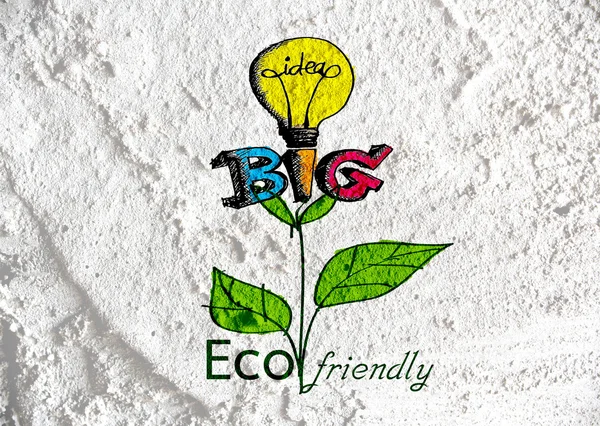Eco friendly light bulb plant growing green and  eco energy conc — Stock Photo, Image
