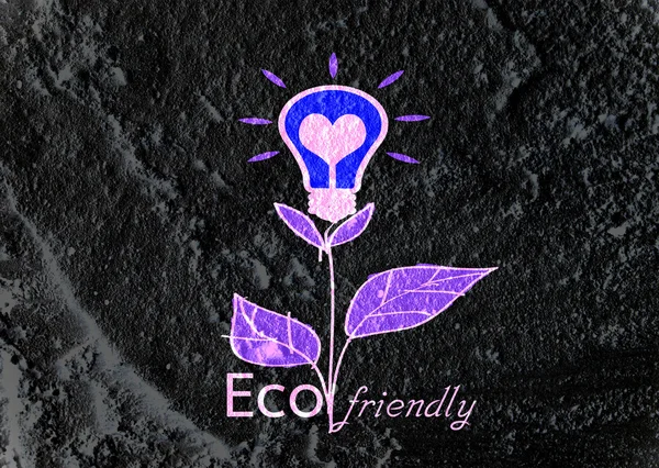 Eco friendly light bulb plant growing green and  eco energy conc — Stock Photo, Image