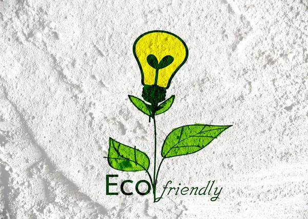 에코 친화적인 전구 작물 그린 및 에코 에너지 광 — 스톡 사진