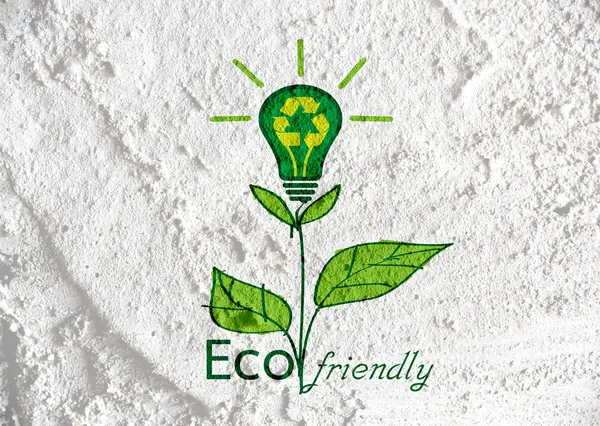 Eco friendly light bulb plant growing green and  eco energy conc — Stock Photo, Image