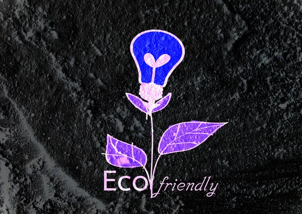 エコ フレンドリーな電球植物緑と環境エネルギー コンク — ストック写真