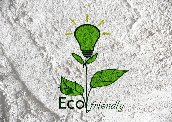 Lampadina eco-friendly pianta che cresce verde ed eco energia conc — Foto Stock