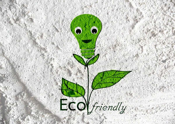 Экологически чистая лампочка растение растет зеленый и эко энергии conc — стоковое фото