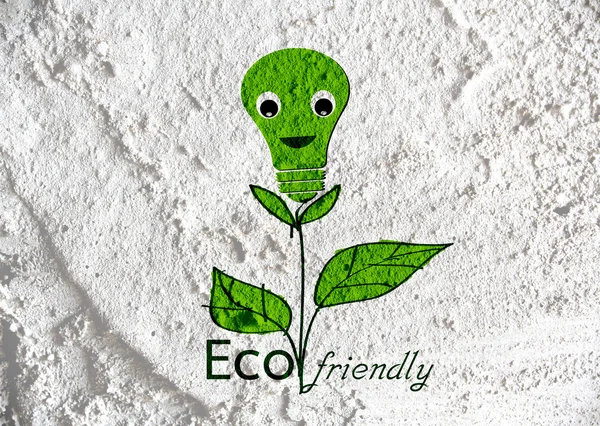 Eco friendly light bulb plant growing green and  eco energy conc — Stock Photo, Image