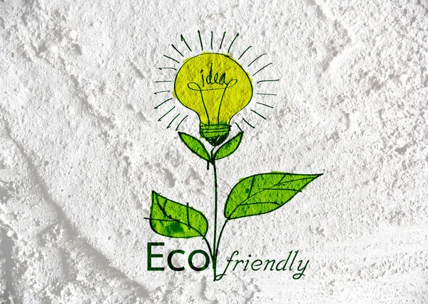 Planta de bombilla ecológica que crece verde y eco energía conc —  Fotos de Stock