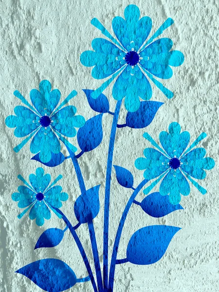 Çiçek soyut duvar dokusu arka plan tasarımı — Stok fotoğraf