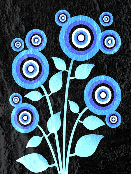 Квіткова абстракція на фоні текстури стіни — стокове фото