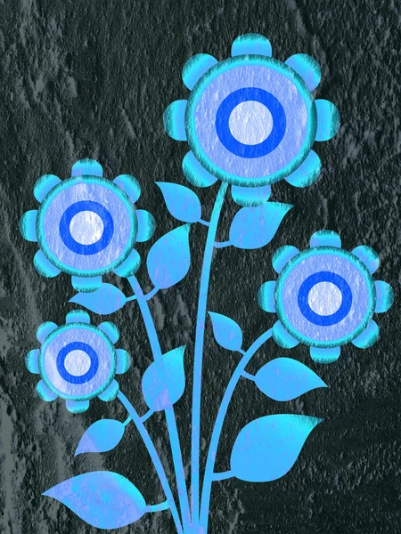 Abstraktní květina na zdi textury pozadí návrhu — Stock fotografie