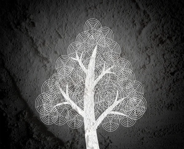 나무 실루엣 배경 잎 — 스톡 사진