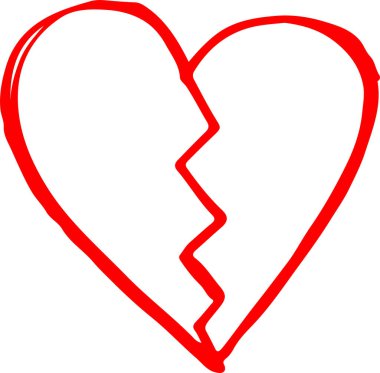 El çizimi Kalp ikonu aşk işareti tasarımı