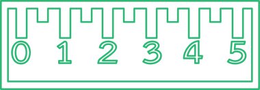 Cetvel simgesi illüstrasyon işareti Tasarla