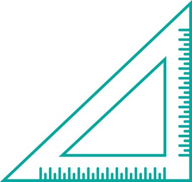 Üçgen cetvel simgesi tasarımı