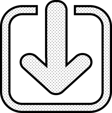 Basit işaret indirme simgesi simgesi