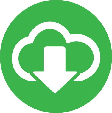 Basit işaret indirme simgesi simgesi