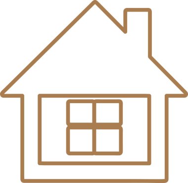 basit ev sembolü ve ev simgesi işareti