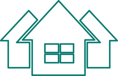 basit ev sembolü ve ev simgesi işareti