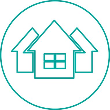 basit ev sembolü ve ev simgesi işareti