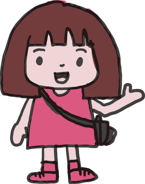 画卡通人物男孩女孩图标设计 — 图库矢量图片