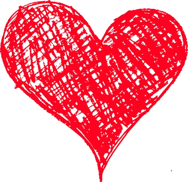 Dessin Main Icône Coeur Amour Signe Design — Image vectorielle