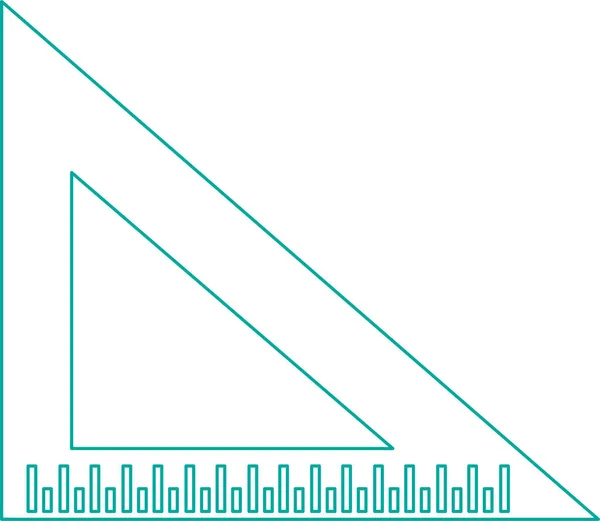 Triangel Linjal Ikon Tecken Design — Stock vektor