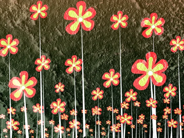 Blume abstrakt auf Wand Textur Hintergrunddesign — Stockfoto