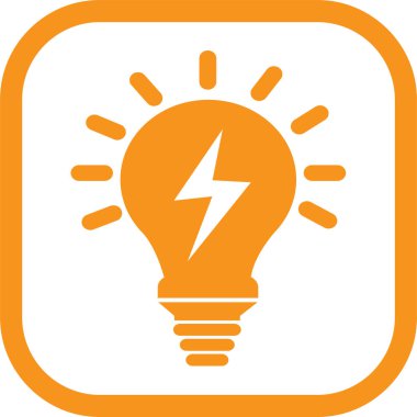 Basit ampul simgesi tasarımı