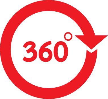 Basit 360 Derece simge tasarımı
