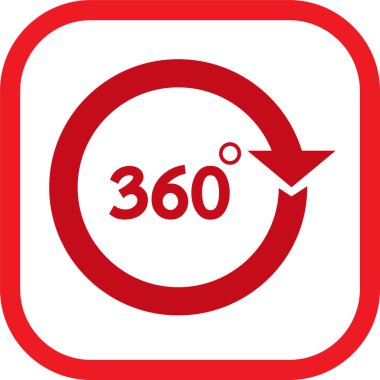 Basit 360 Derece simge tasarımı