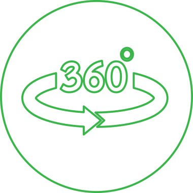 Basit 360 Derece simge tasarımı